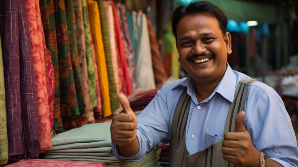 Business owner discussing collateral-free loan options